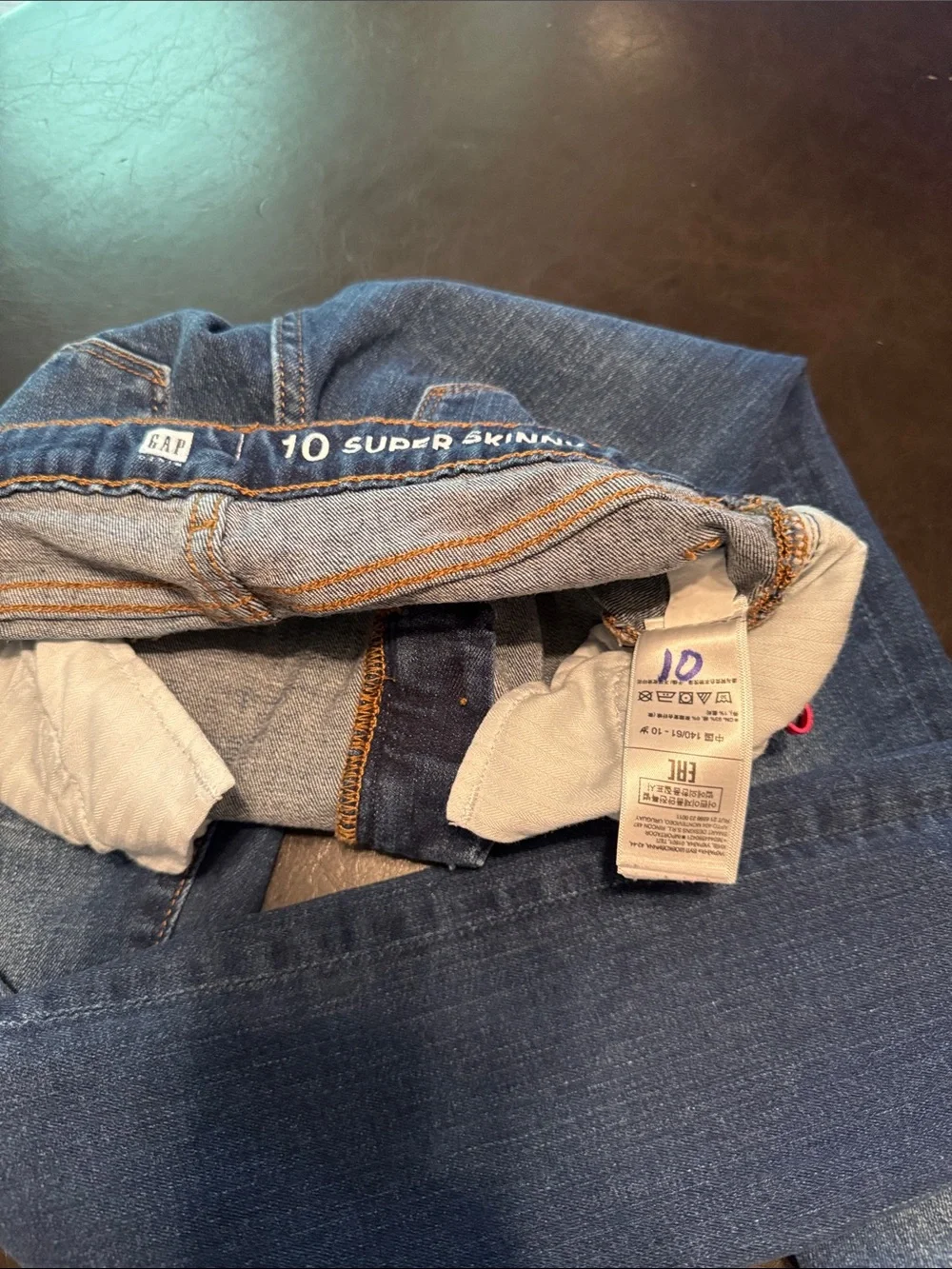 GAP girl’s Dark Blue Skinny Jeans Size 10 super skinny